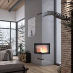 kominek nowoczesny z wykorzystanym wkładem DEFRO HOME INTRA XSM BP MINI G